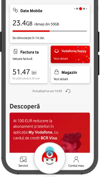 My Vodafone - Descoperă noile funcționalități din aplicația Vodafone