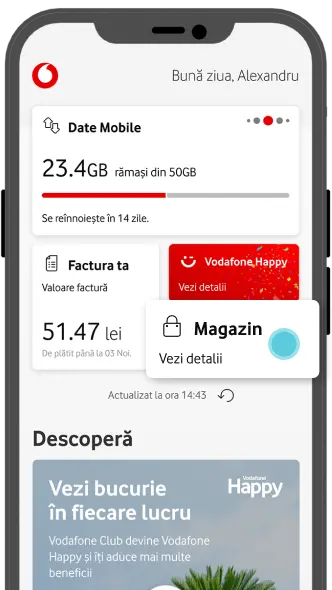My Vodafone - Descoperă noile funcționalități din aplicația Vodafone